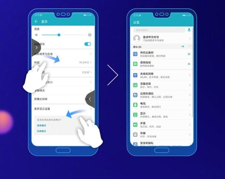 Honor 10 GT full-screen gestures now active
