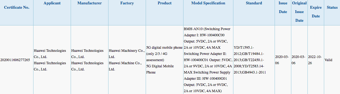 Honor 30 receives 3C certification - to support 40W super fast charge