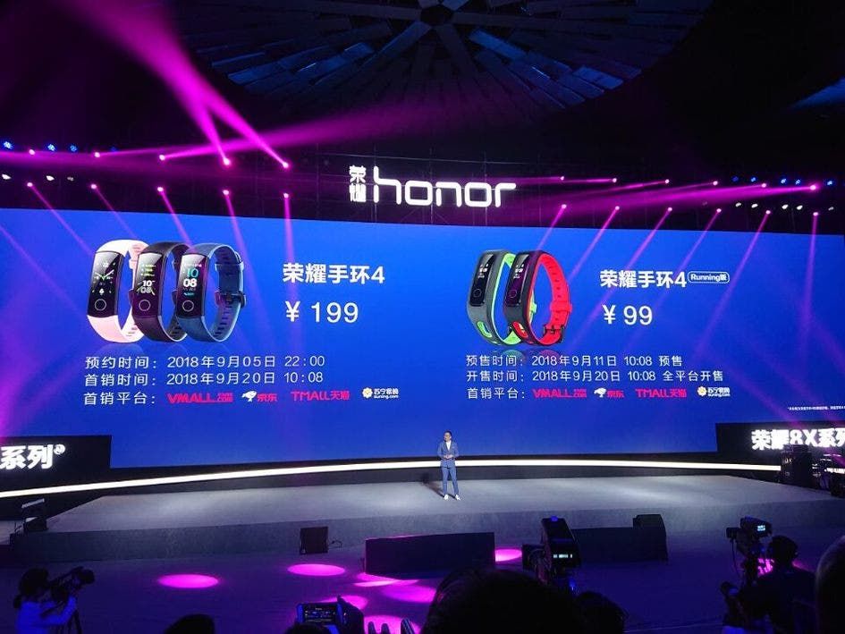 Honor Band 4 and Honor Band 4 Running Edition Announced