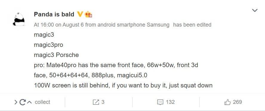 Honor Magic 3 Porsche Edition Tipped, Pro+ & SE Models Unlikely