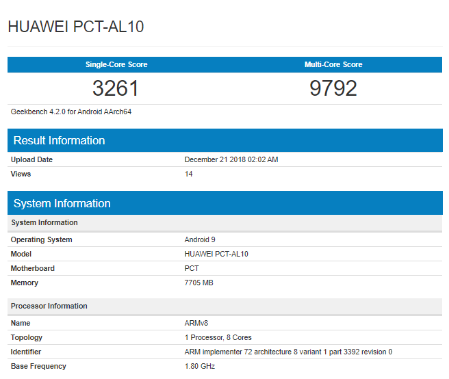 Honor V20 appears on Geekbench days ahead of official launch