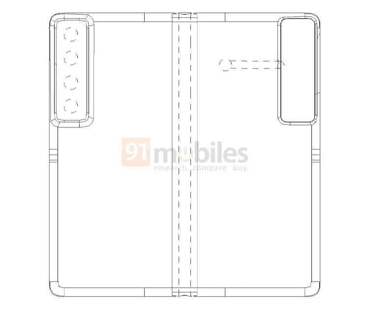 Huawei patents a foldable smartphone with a notch for a multi-module camera