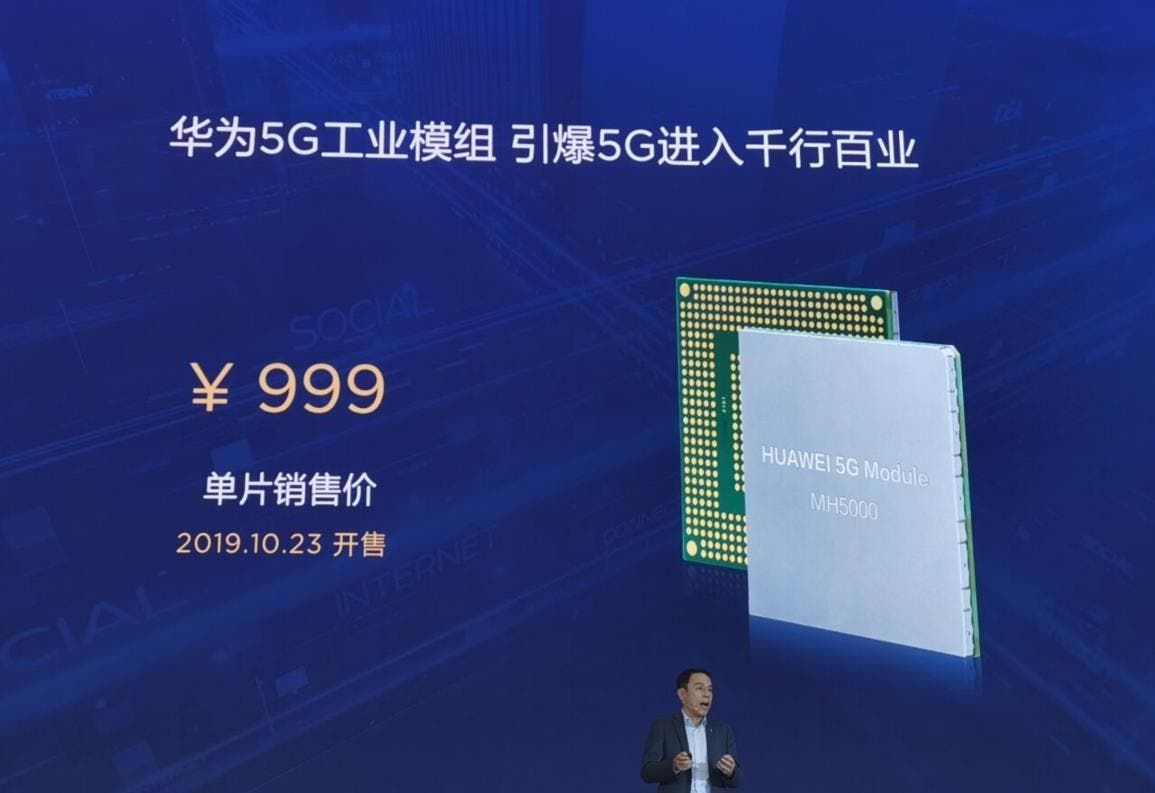 Huawei 5G industrial module with 2Gbps network speed released for 999 yuan ($141)