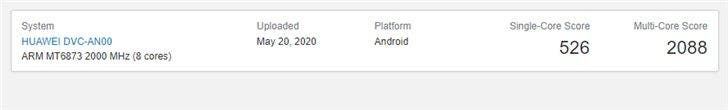 New Huawei phone with Dimensity 800 SoC appears on GeekBench