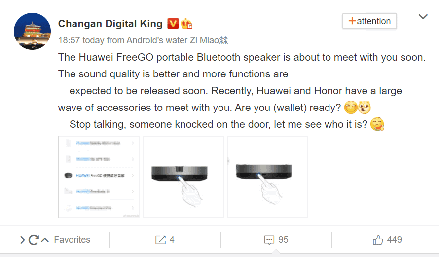 Huawei FreeGO portable Bluetooth speaker to hit the market soon