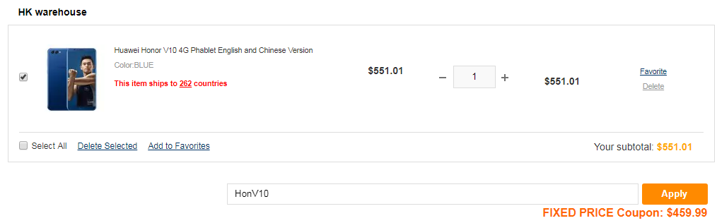 [Discounted Full-Screen Phone] Huawei Honor V10 at $459.99 [Coupon]