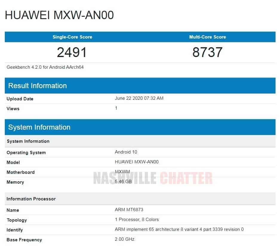 Honor 30 Lite 5G appears on Geekbench with the Dimensity 800 SoC