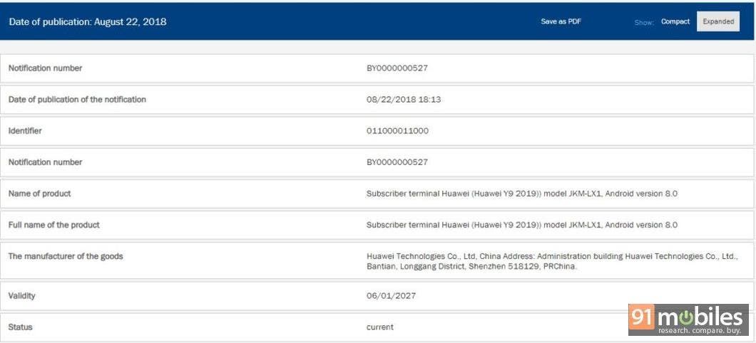 Huawei Mate 20 and Mate 20 pro with Android 9.0 certified by ECC