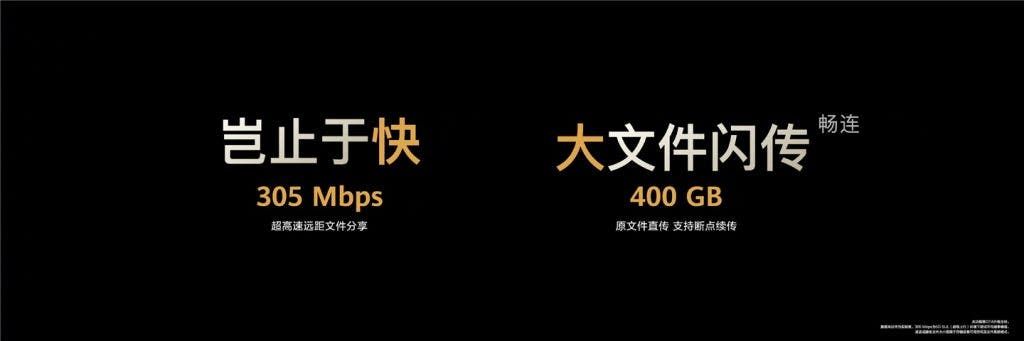 Huawei Mate 40 series launches "5G Killer App": Flash transfer of large files - supports 305Mbps, 400GB file sharing