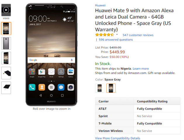 Huawei Mate 9 gets price cut ahead of Mate 10 launch