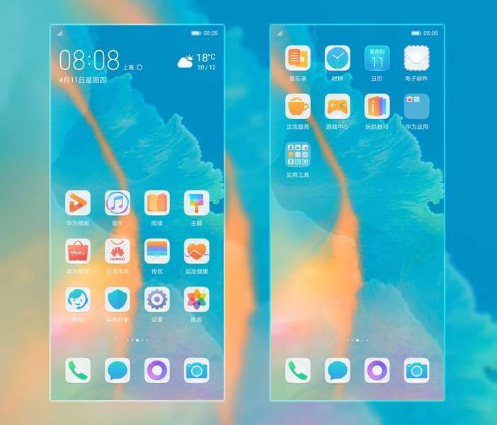 Download Huawei P30 and P30 Pro wallpapers and EMUI 9 themes