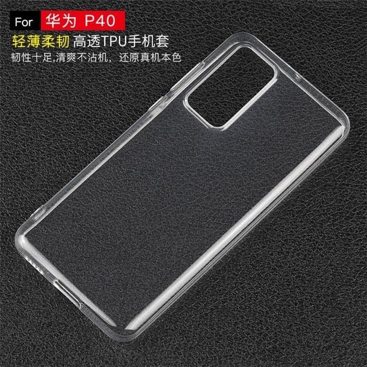 Huawei P40 transparent protective case appears online