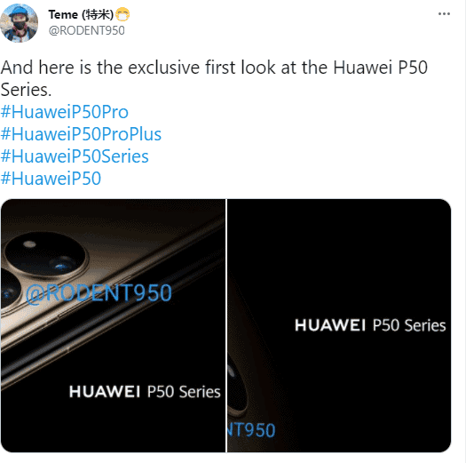 First look at the Huawei P50 series camera design