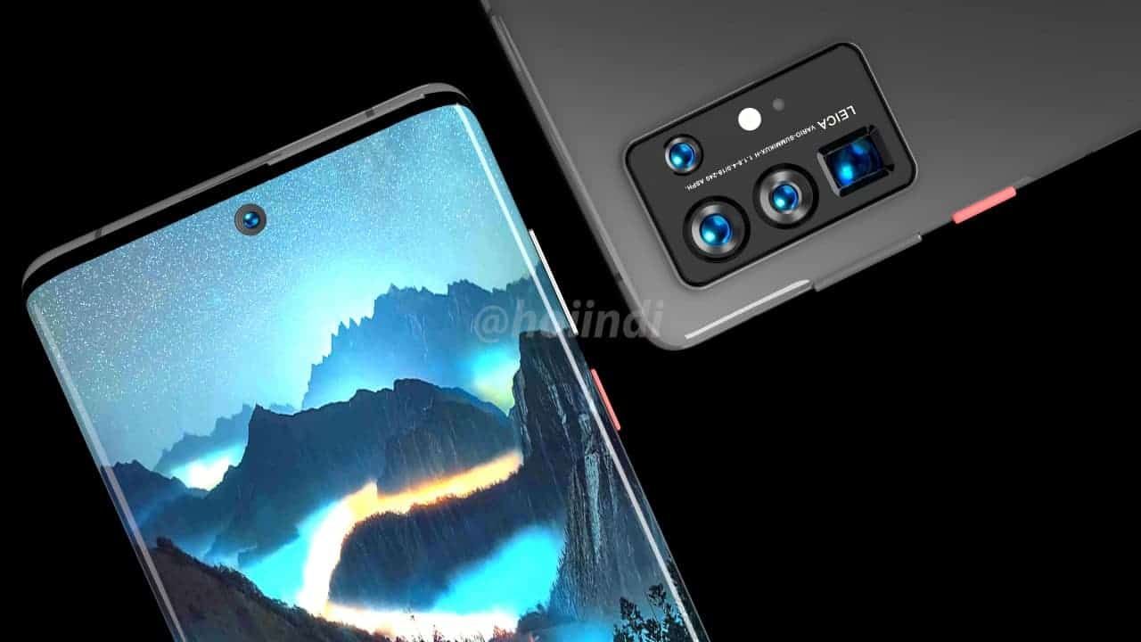 New photos of the Huawei P50 Pro with a waterfall screen