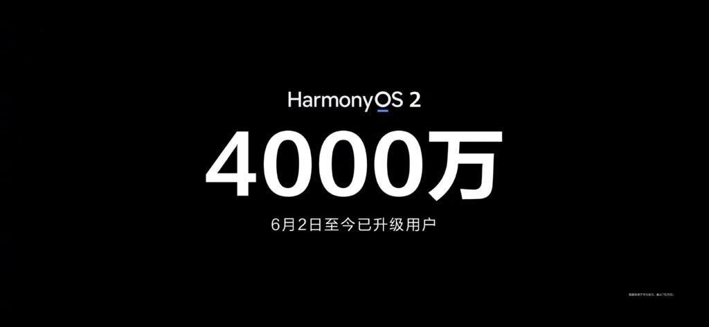 Huawei's HarmonyOS now have over 40 million users globally