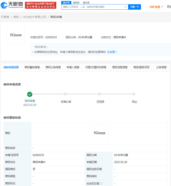Huawei applies for multiple 5Green trademarks