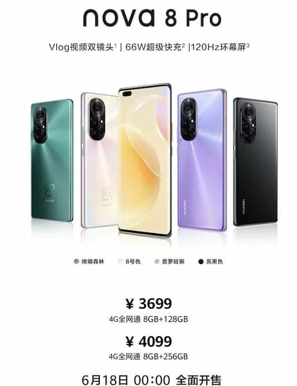 See list of Huawei 4G smartphones (HarmonyOS pre-installed) on sale