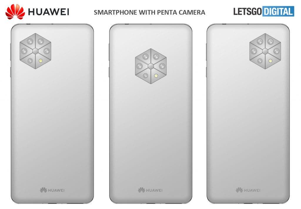 Huawei patents new phone with a rhombus and a criss-cross rear camera designs