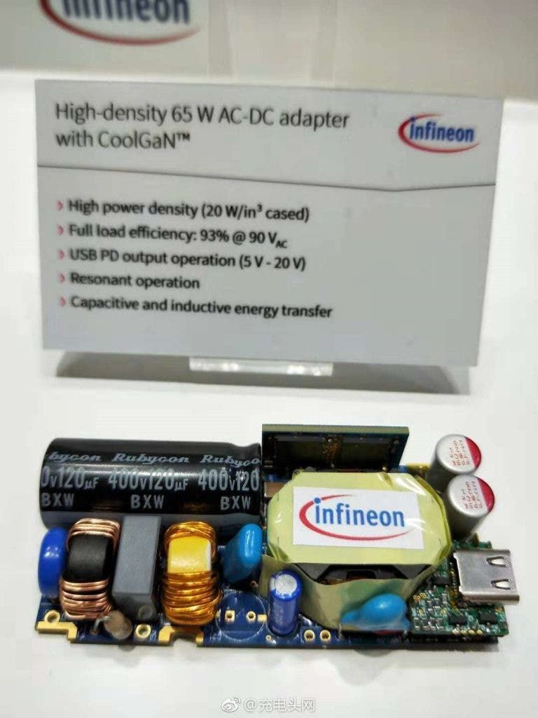 Infineon builds a 65W USB charger using Gallium nitride (GaN)
