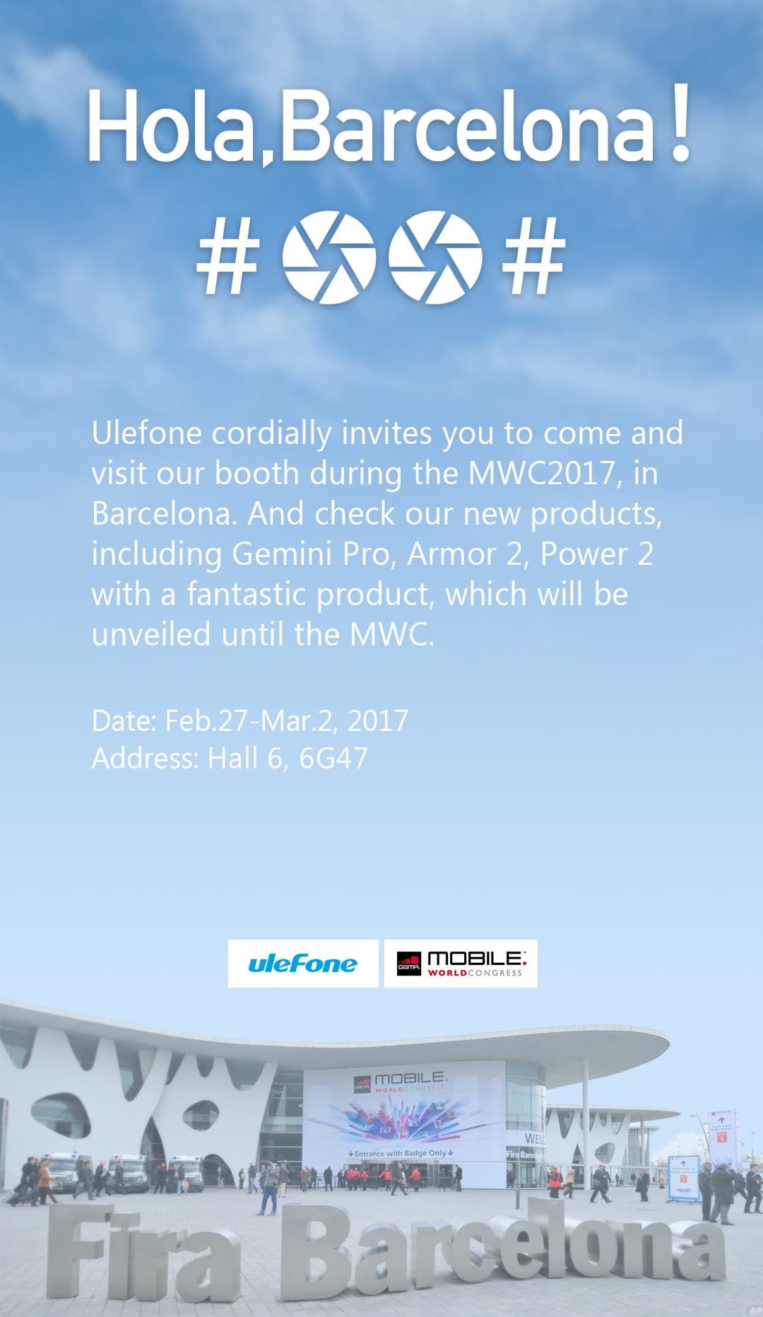 Ulefone to have a booth at MWC - Gemini Pro, Armor 2, Power 2 and more on the way