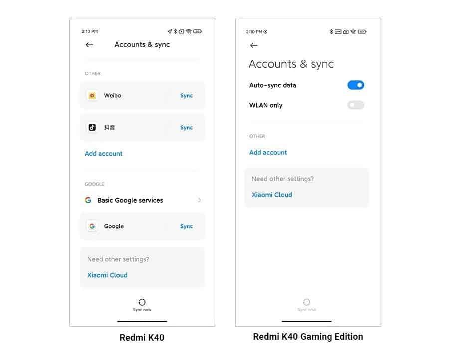 Redmi K40 Game Enhanced Edition does not support Google services