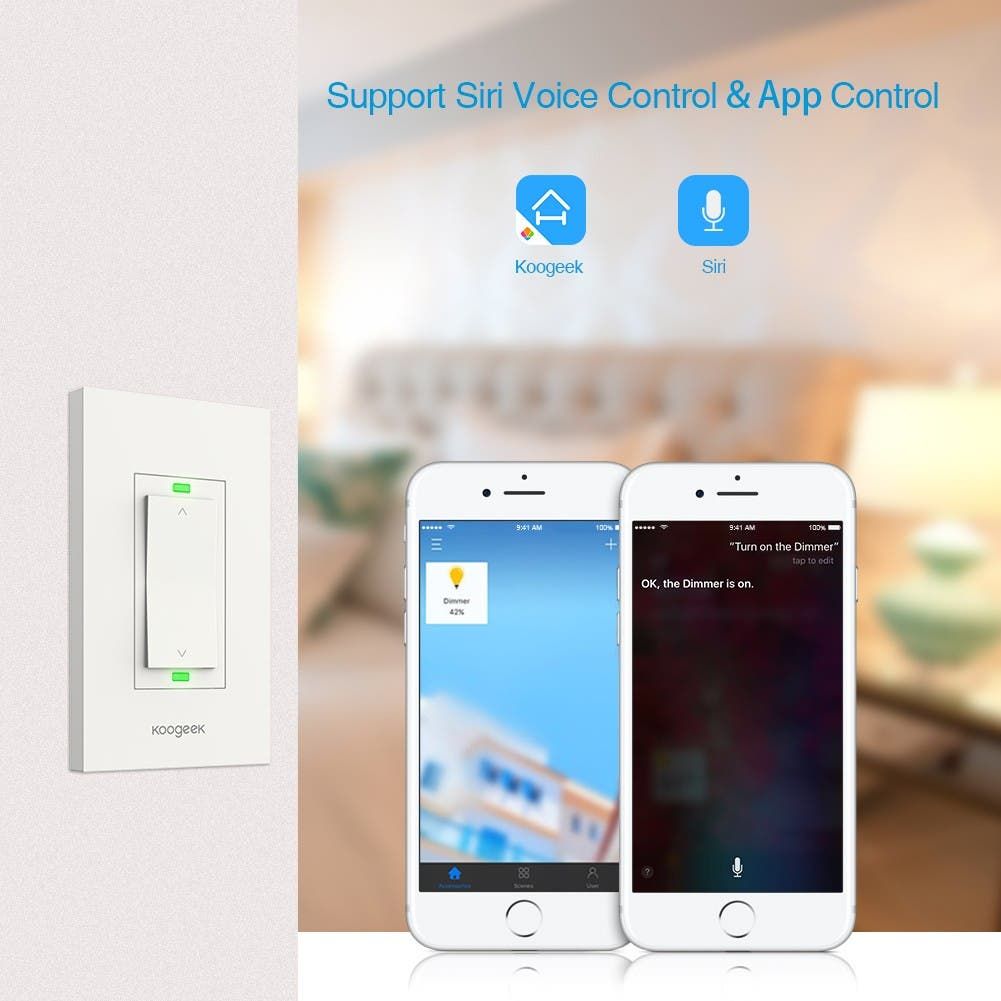 Now SIRI can dim your lights with the Koogeek Smart Dimmer