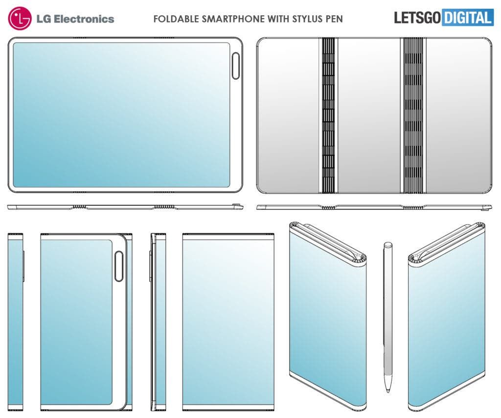 New leaks of the LG foldable mobile with stylus pen