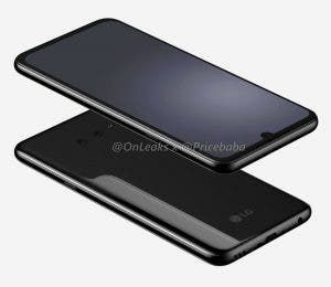 LG G8X Render Leaks Online, shows dual rear camera, waterdrop notch, 3.5mm headphone jack