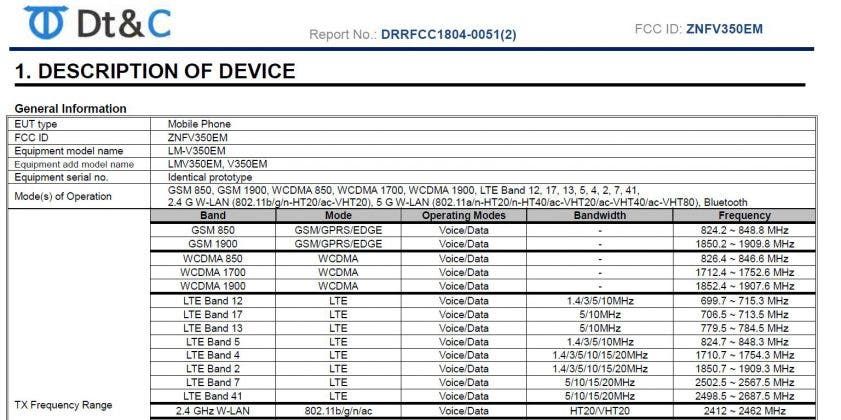 LG V35 ThinQ passes the FCC hurdle as release nears