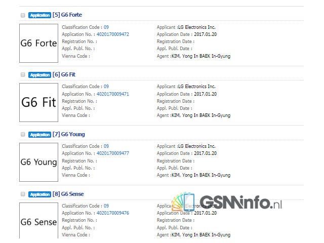 LG G6 to have Lite/Compact variants, according to trademarks