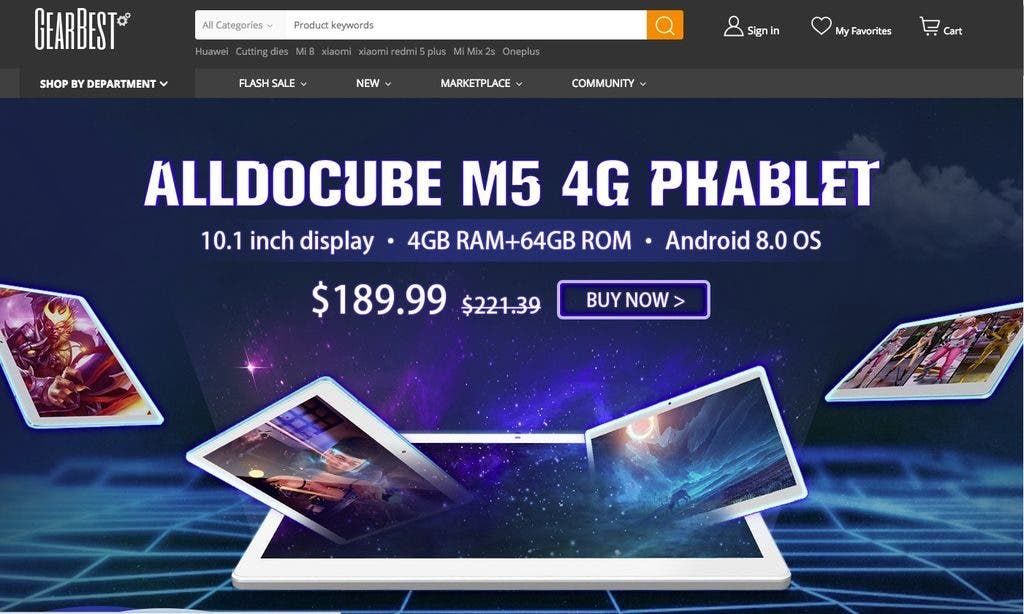 ALLDOCUBE M5 4G tablet available on Gearbest for just $189.99