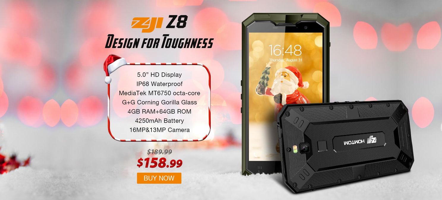 HOMTOM Christmas Sale Kicks Off - Save up to $20 and get a Free Case