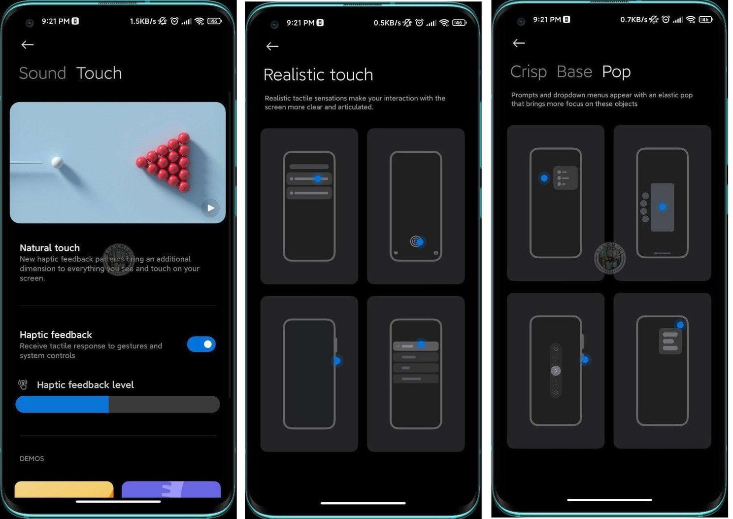 MIUI 12.5 has a completely new haptic feedback system