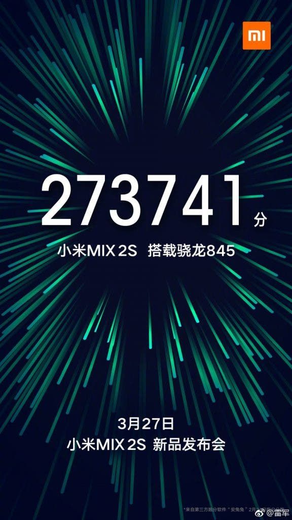 Official: Mi Mix 2s with Snapdragon 845 to launch on March 27th