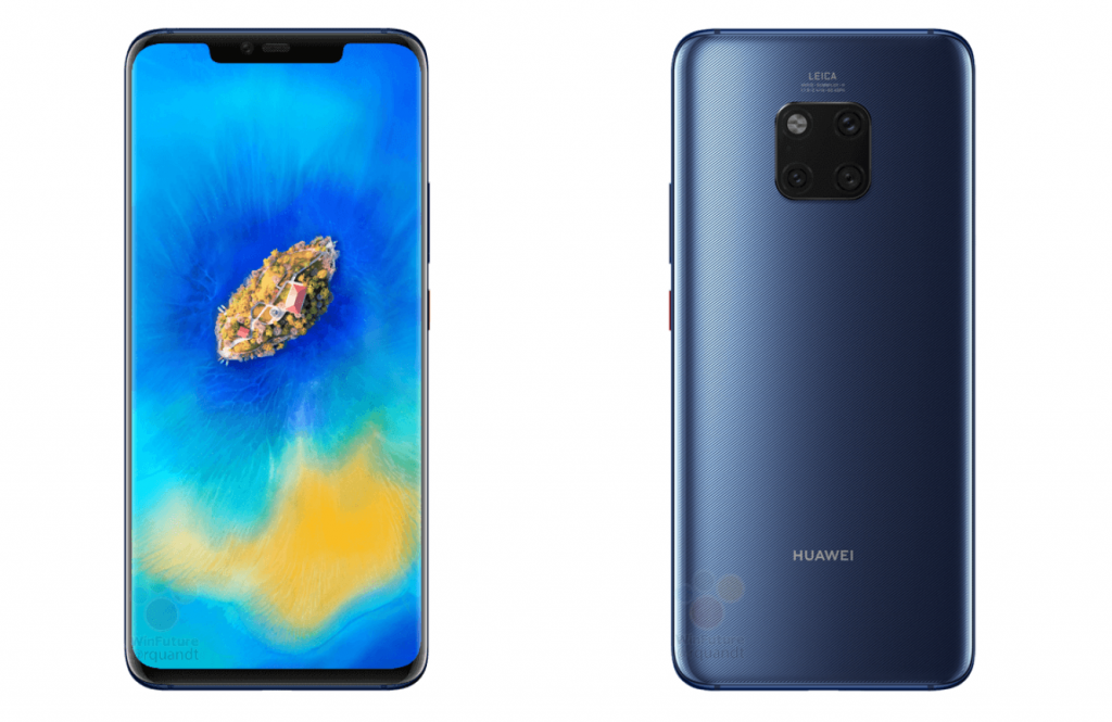 Leaked Official Renders reveal Huawei Mate 20 Pro color variants