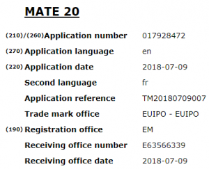 Mate 20 moniker trademarked by Huawei in the EU