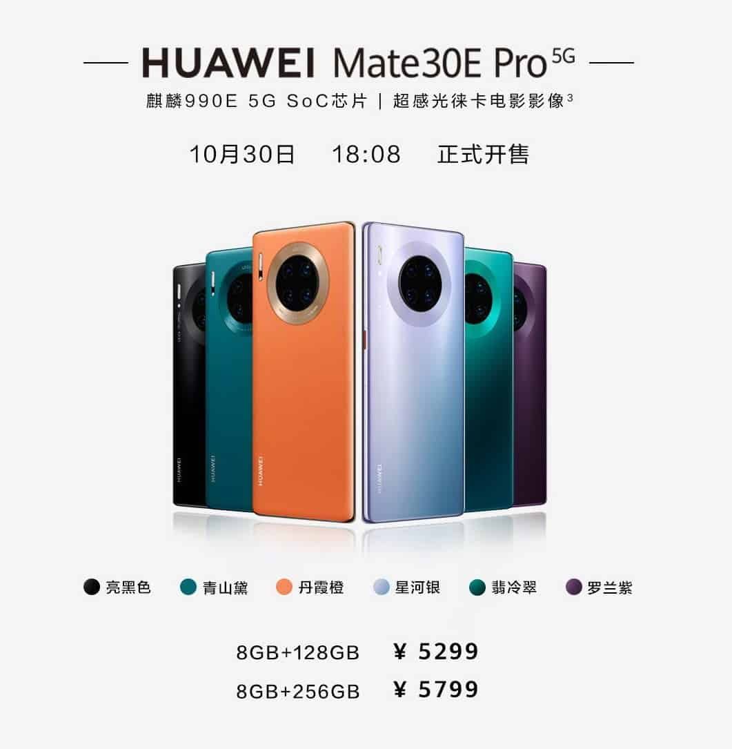 The Mate 30E Pro is more expensive than the standard Mate 40