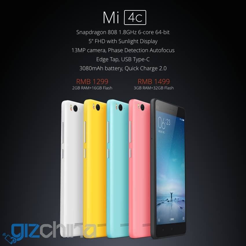 'Edge Tap' enabled Xiaomi Mi4c launched, here's what you need to know