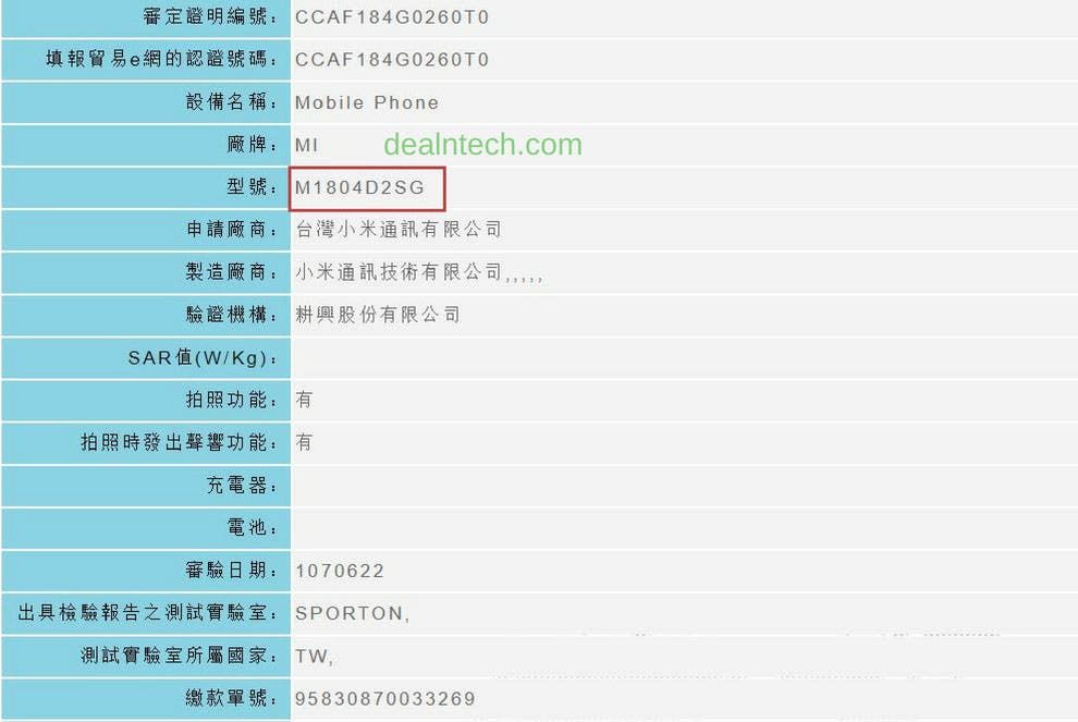 Mi A2 finally appears at the NCC confirming its existence