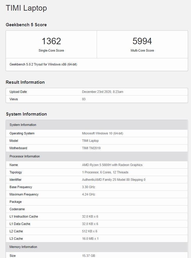 Mi Notebook Pro 2021 coming soon with Intel's 11th gen and Ryzen 5 5600H CPUs