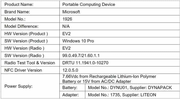 Microsoft Surface Go 2 LTE with WiFi 6 gets FCC certification