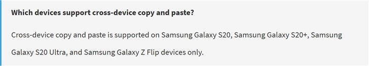 Samsung Galaxy S20 series / Z Flip will support copy and paste with Windows 10 across devices