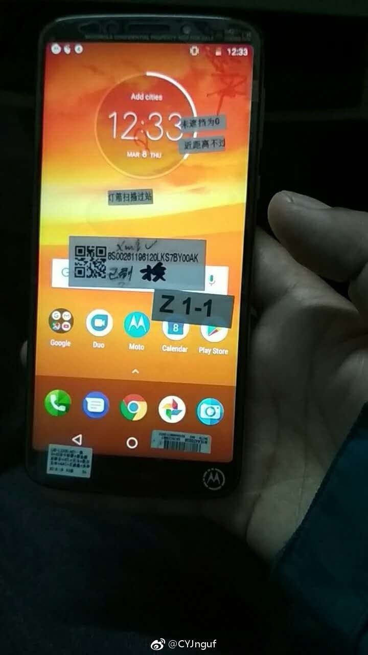 Real life Moto E5 Plus image leaks, shows dual rear camera, 18:9 display