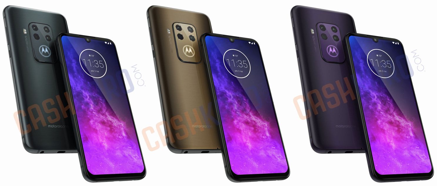 Motorola One Pro render surfaces, parades Quad-camera setup