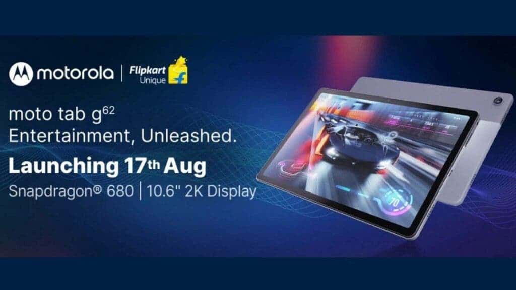 Moto Tab G62 Appears On Geekbench Ahead Of India Launch