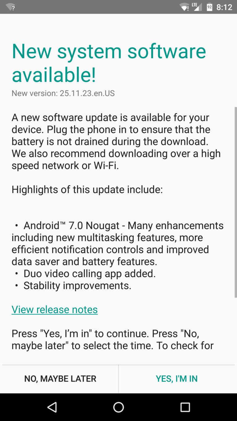 Moto X Pure Edition Receives Android 7.0 Nougat