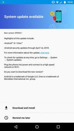 US Moto X4 starts to receive Android 8.1 Oreo update