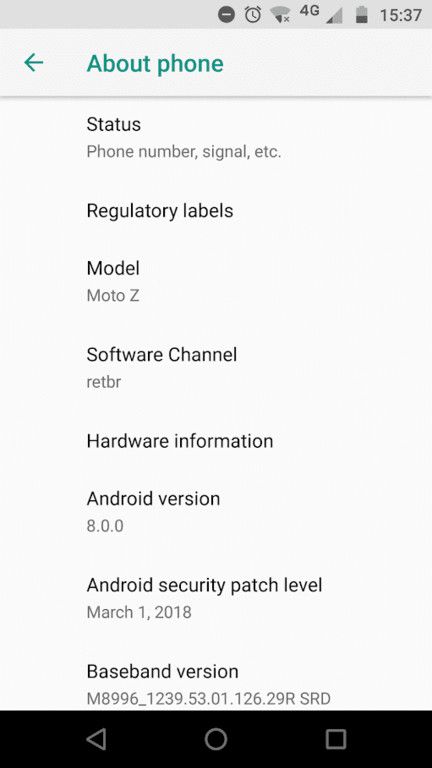 Verizon Units Of Moto Z Droid and Moto Z Force Droid Gets Android Oreo Update