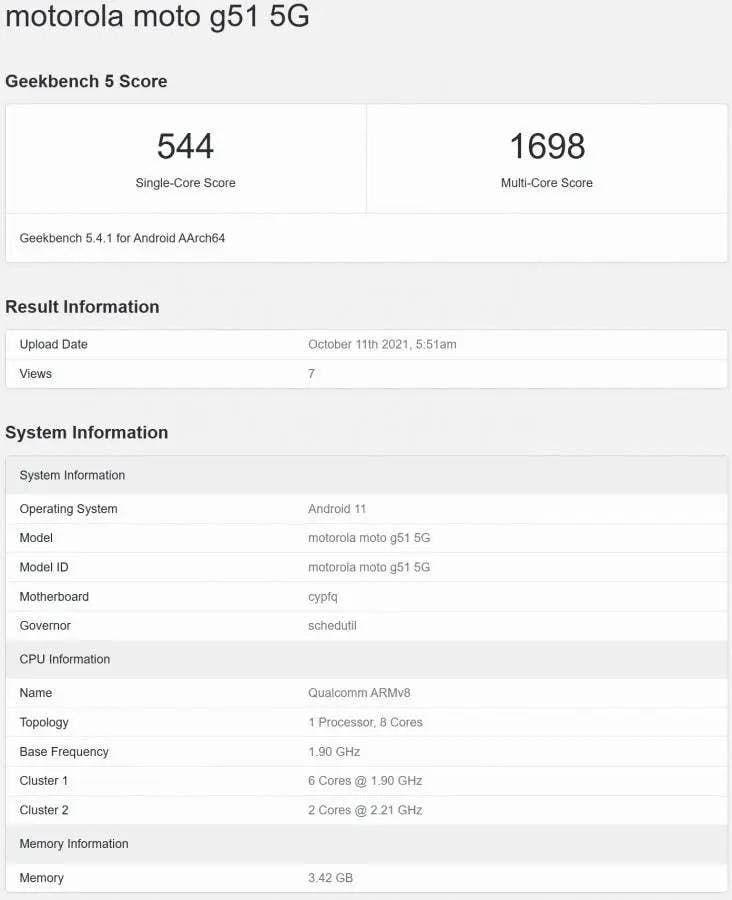 Moto G51 5G Key Specifications Revealed, Could Launch In November
