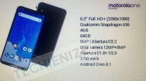 Black Motorola One Power live images snapped in the wild